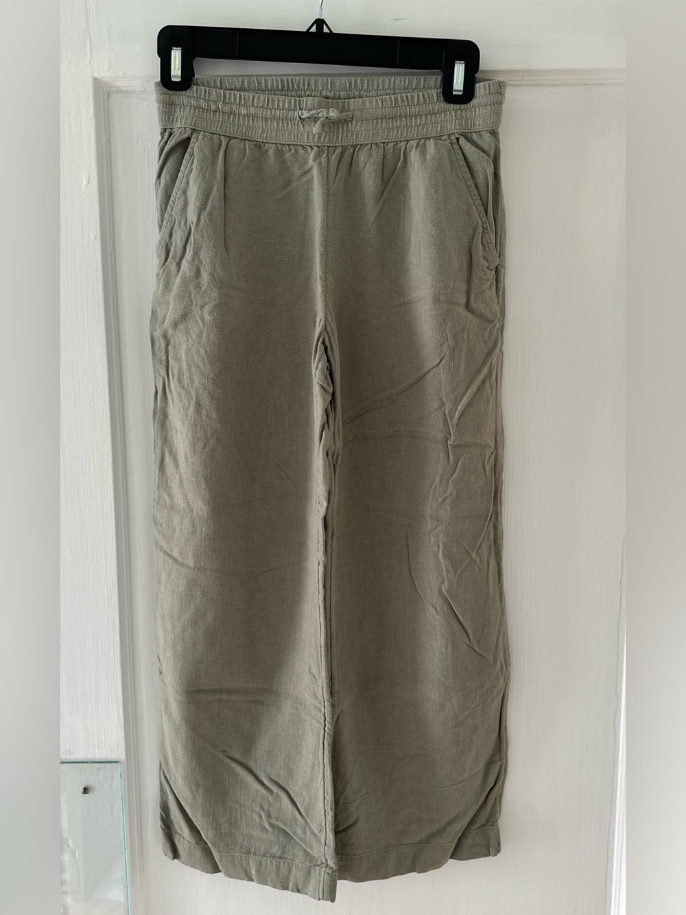 Abercrombie Kids 9/10 Olive Green Wide Leg Pants Elastic Waist Casual